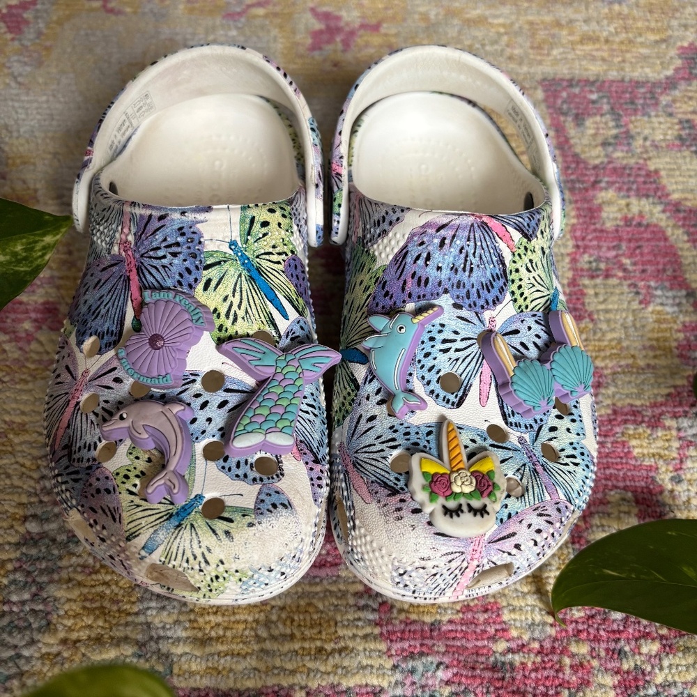 Mermaid CROCS, kids, with jibbitz